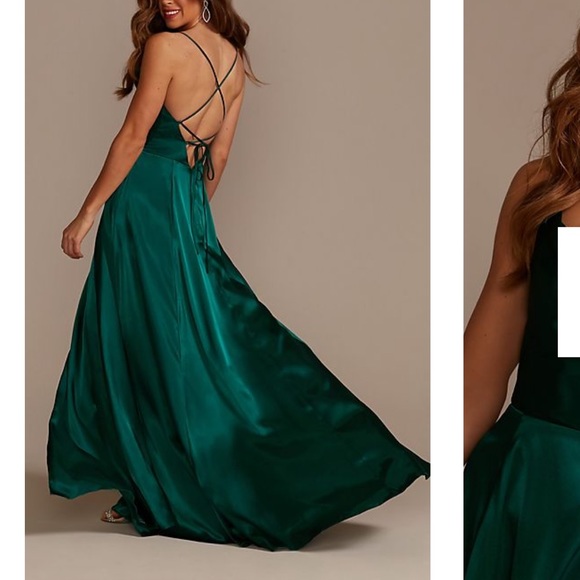 CHAMPAGNE BRIDEMAID DRESS - Picture 2 of 7